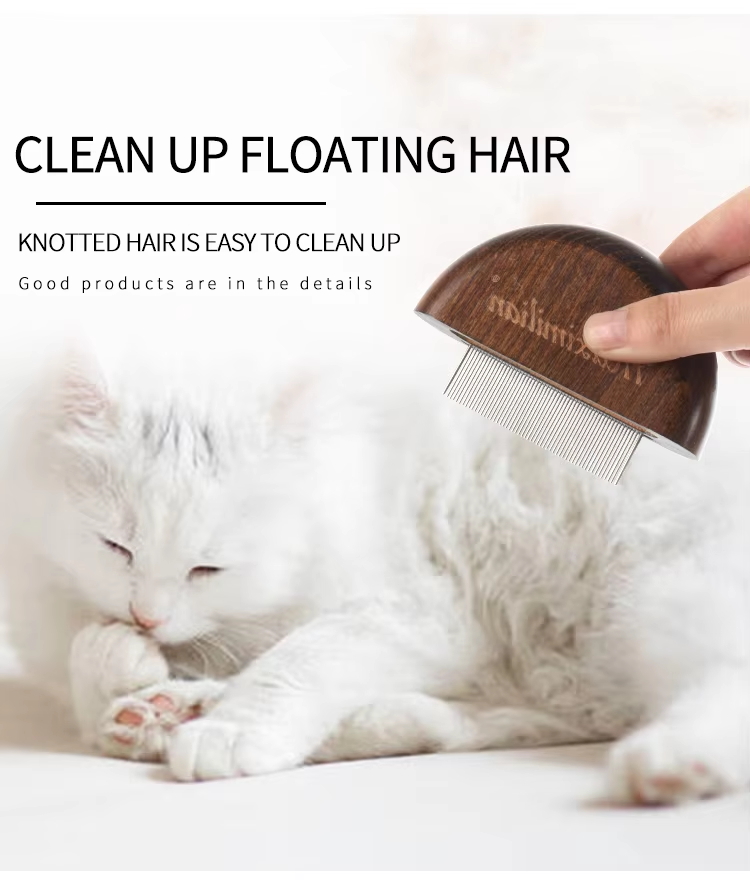 Multifunction Wood 2 in 1 Cat Needle Flea Comb Dog Pet Grooming Hair Deshedding Brush