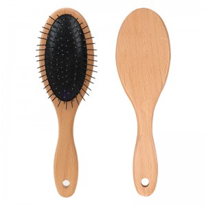 Pet Hair Grooming Tool Stainless Steel Dog Wood Pin Brush