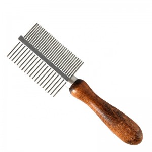 Factory Wholesale Custom Logo Double Sided Cat Needle Hair Comb Dog Pet Grooming Flea Comb