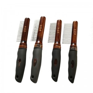 Factory Wholesale Custom Logo Upscale Dog Needle Hair Comb Cat Pet Grooming Flea Comb