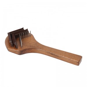Factory Wholesale Custom Logo Wooden Dog Deshedding Brush Cat Pet Grooming Rake Brush