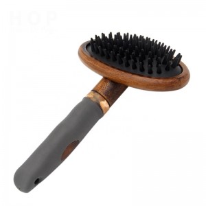 Factory Wholesale Wooden Pet Massage Shower Brush Cat Dog Grooming Brush