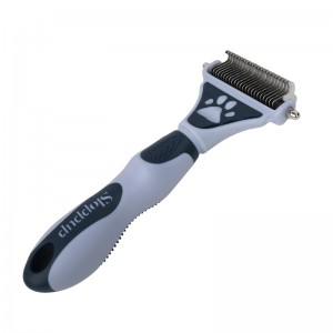 Factory Wholesale Custom Logo Double Sided Cat Hair Remover Comb Dog Dematting Comb Pet Grooming Comb