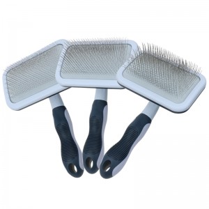Brosse de toilettage pour animaux de compagnie, brosse à poils longs, logo personnalisé, vente en gros en usine