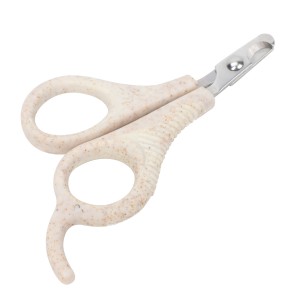 Custom Logo Biodegradable Wheat Straw Material Puppy Cat Nail Scissors Pet Nail Cutter Cat Nail Clipper