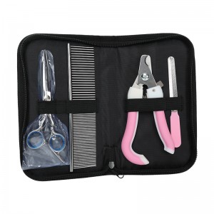 Manufacturers Grooming Kit Pets Dogs Brush Set Pet Grooming Scissor Set Hair Removal Comb Dog Clipper Set