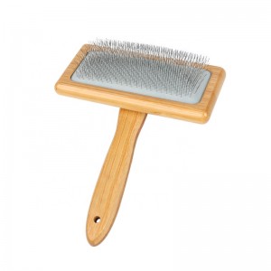 Factory Wholesale Professional Bamboo Wooden Cat Pin Brush Pet Dog Hair Grooming Slicker Brushes
