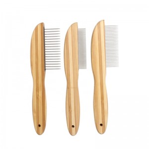 Factory Wholesale Bamboo Wooden Pet Flea Lice Cleaner Needle Comb Cat Dog Flea Comb