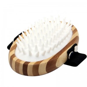 Factory Wholesale Custom Logo Bamboo Wooden Cat Massage Wash Brush Dog Pet Bath Grooming Brush