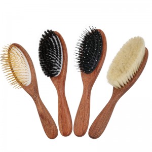 Factory Wholesale Custom Logo Wooden Cat Hair Remover Brush Pet Grooming Products Dog Pet Brush