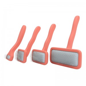 Factory Wholesale Wooden Pet Grooming Tool Long Stainless Steel Pin Dog Slicker Brush Cat Comb