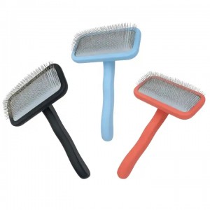 Pet Slicker Brush for Dog With Soft Massage Grooming Stainless Steel Pins Professional Pet Groomers Long Slicker Brush for Pets