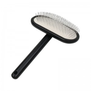 Custom Logo Wooden Black Cat Hair Pin Brush Dog Pet Grooming Slicker Brush