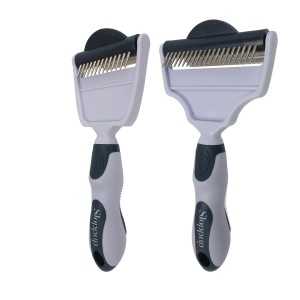 Factory Wholesale Custom Logo Two Rows Teeth Cat Hair Cleaning Dog Rake Comb Pet Grooming Products