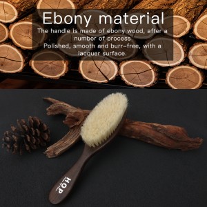 Custom Logo Ebony Wooden Pet Cleaning Brush Cat Dog Massage Horse Hair Remover Brush