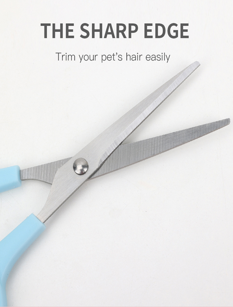 Factory Wholesale Custom Logo Cat Hair Scissors Dog Pet Grooming Scissors Set with Stainless Steel Comb