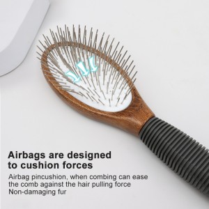 Factory Wholesale Upscale Custom Logo Wooden Long Pin Cat Needle Brush Dog Pet Grooming Brush