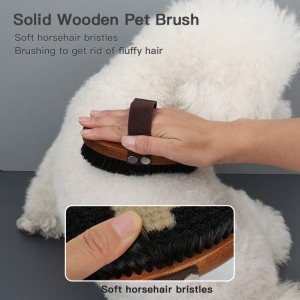 Wooden Dog Brush Set Grooming Pet Comb Pet Brush Kit Deshedding Hair Massage Bath Brush