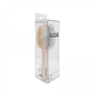 Wooden Double Side Dog Brush and Cat Brush, Pet Grooming Comb for Removing Shedding Hair
