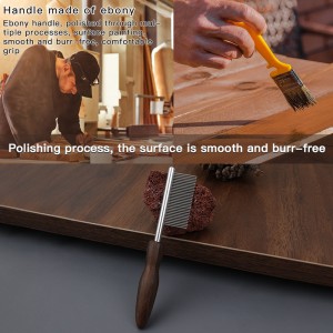 Cats Dogs Wooden Handle Pet Needle Comb Metal Detangle Dog Flat Face Comb