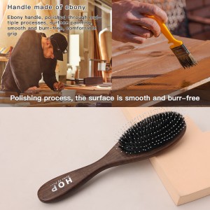 Ebony Wood Pet Furry Hair Remove Tool Dog Comb Gentle Pin Message Brush Grooming