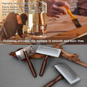 Dog Hair Comb Eco-Friendly Pet EBONY Wooden Slicker Brush Massage Grooming Slicker Brush with Rounded Bristles