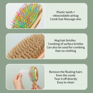 6 in 1 Portable Bamboo Comb Pets Grooming Tools Set Dogs Cats Pets Grooming Kit