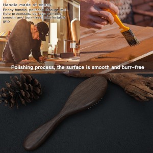 Manufacturer Customized Pet Ebony Wooden Massage Brush Dog Hair Removal Brush With Long Pins