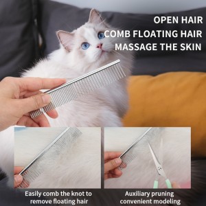 Factory Wholesale Custom Logo Cat Hair Scissors Dog Pet Grooming Scissors Set with Stainless Steel Comb