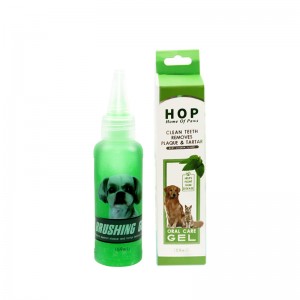 Dentifricio in gel per cani e gatti, all'ingrosso, in scatola colorata, al gusto di menta
