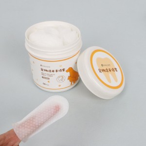Disposable Eco-friendly Dog Cat Teeth Cleaning Wipes Natural Pet Care Wipe Soft Pet Dental Finger Wipes