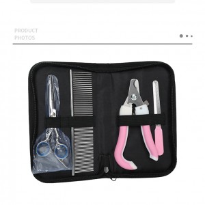 Manufacturers Grooming Kit Pets Dogs Brush Set Pet Grooming Scissor Set Hair Removal Comb Dog Clipper Set