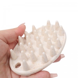 Custom Logo Biodegradable Wheat Straw Cat Cleaning Shower Brush Dog Pet Bathing Brush