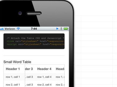 Responsive tables