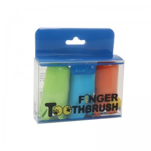 Custom Logo Rubber Cat Toothbrush Pet Dog Finger Toothbrush
