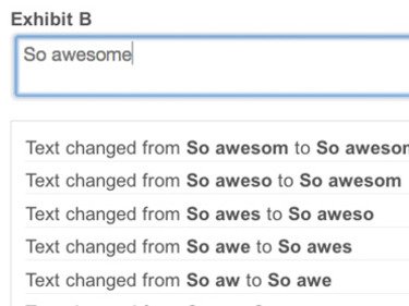 Text change
