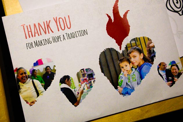 Photo of printed thank-you cards