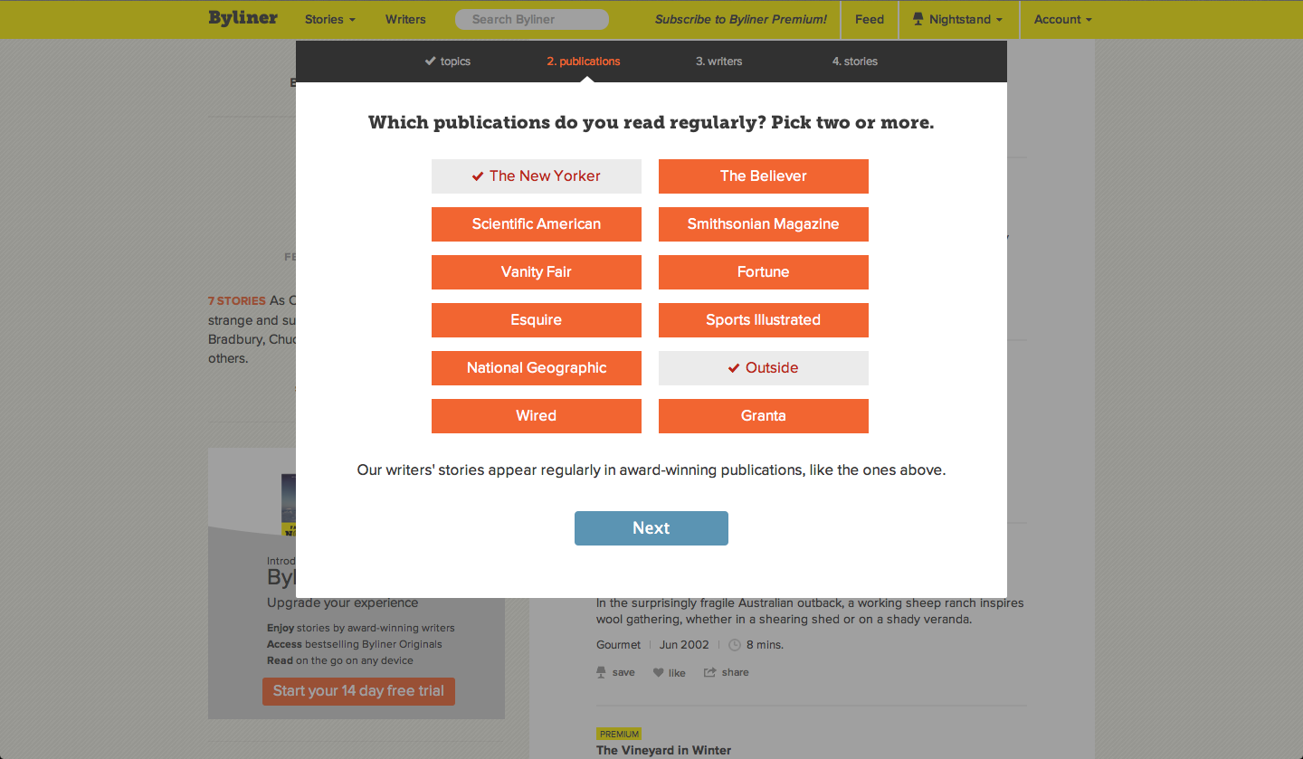 screen shot of a Bilner questionnaire