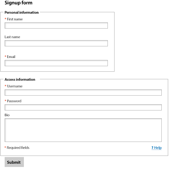 illustration of a disorganized, undesigned form