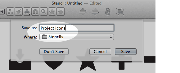 screen shot of stencils in OmniGraffle