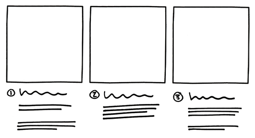 illustration of boxes sketch